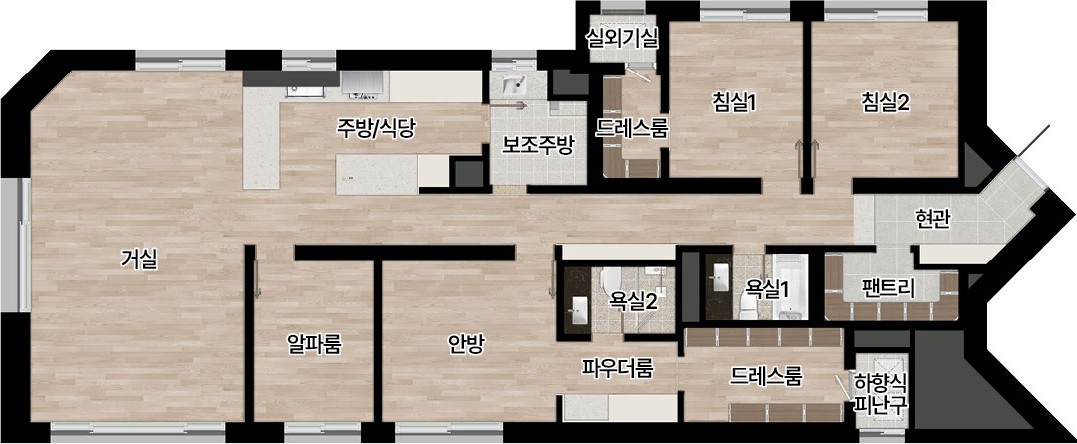전용 113㎡ 평면도